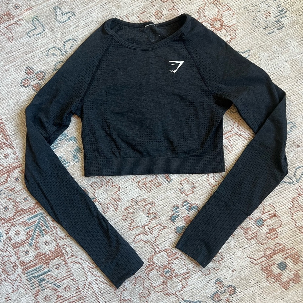 Gymshark Vital Seamless Long Sleeve Crop Top - Small